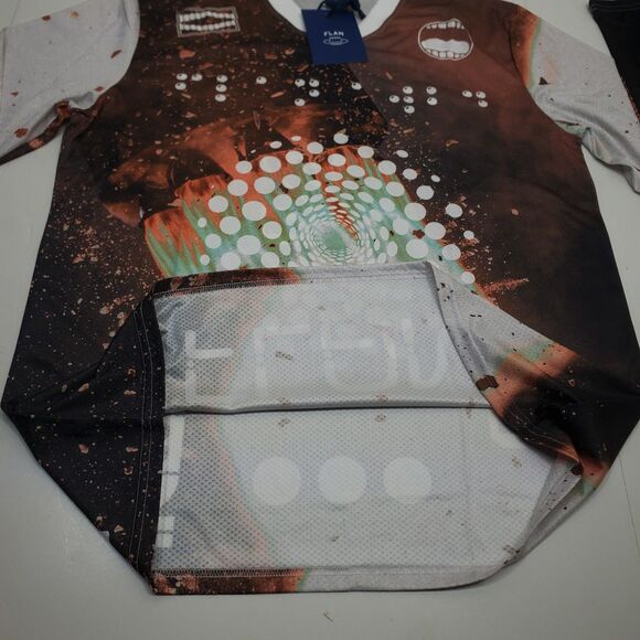 FLAN LABS Rocket Soccer Jersey Mens L Graphics Breathable Lightweight NWT - Picture 5 of 11